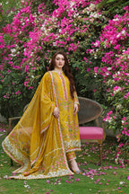 SALMON YELLOW DHANAK 3pc ZB-1211