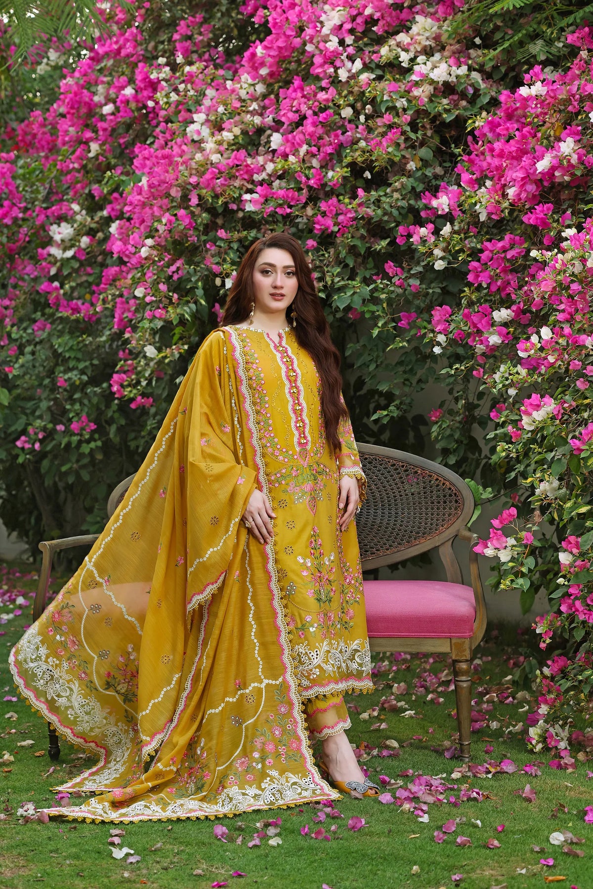 SALMON YELLOW DHANAK 3pc ZB-1211