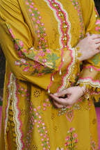 SALMON YELLOW DHANAK 3pc ZB-1211