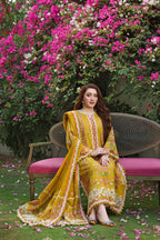 SALMON YELLOW DHANAK 3pc ZB-1211