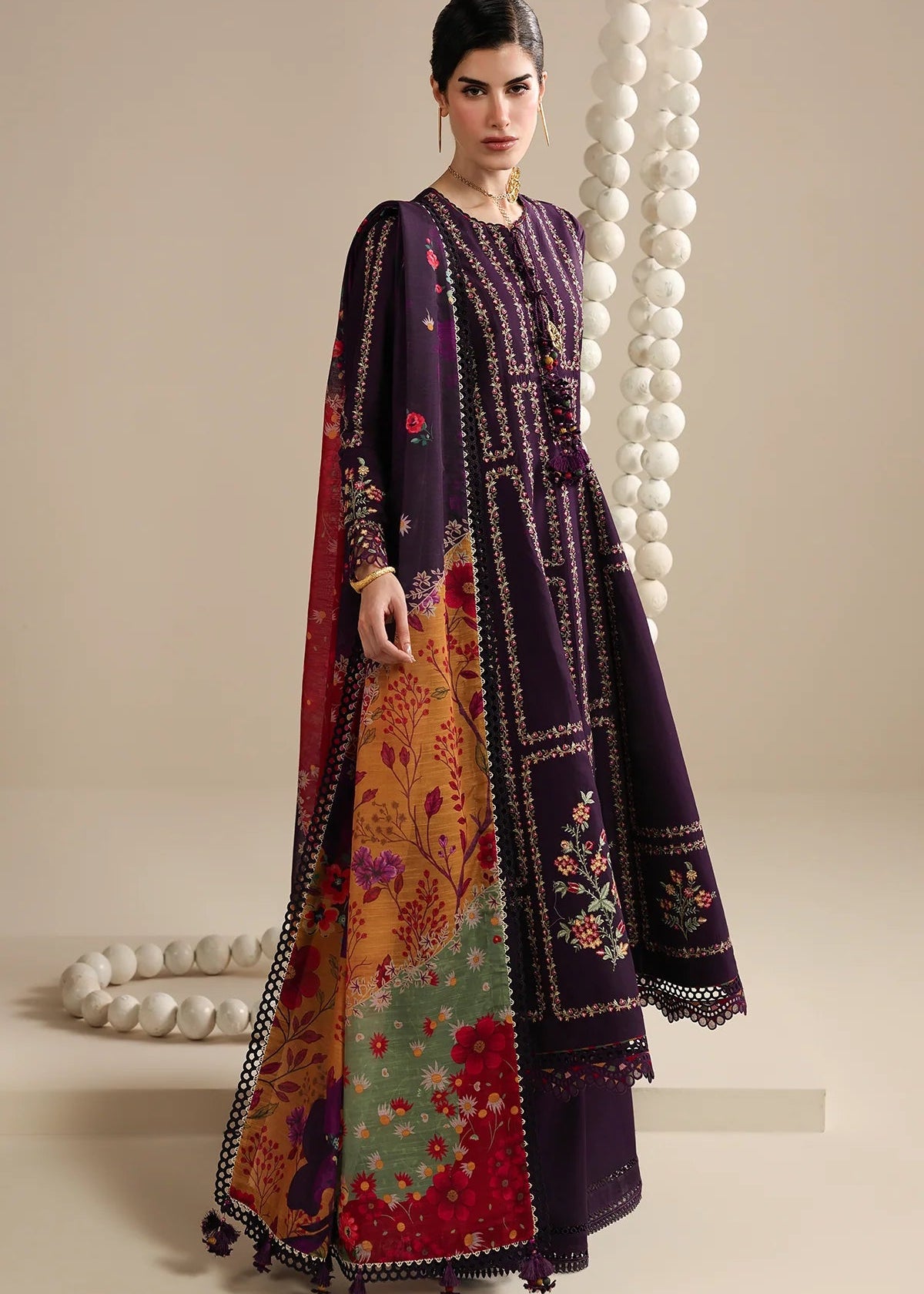 EGGPLANT DHANAK 3pc ZB-1181