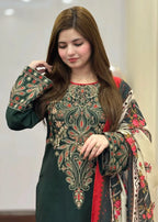 SEA GREEN DHANAK 3pc ZB-1180