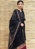 Black M-embroidered 3Pc ZB-120