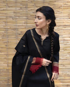 Black M-embroidered 3Pc ZB-120