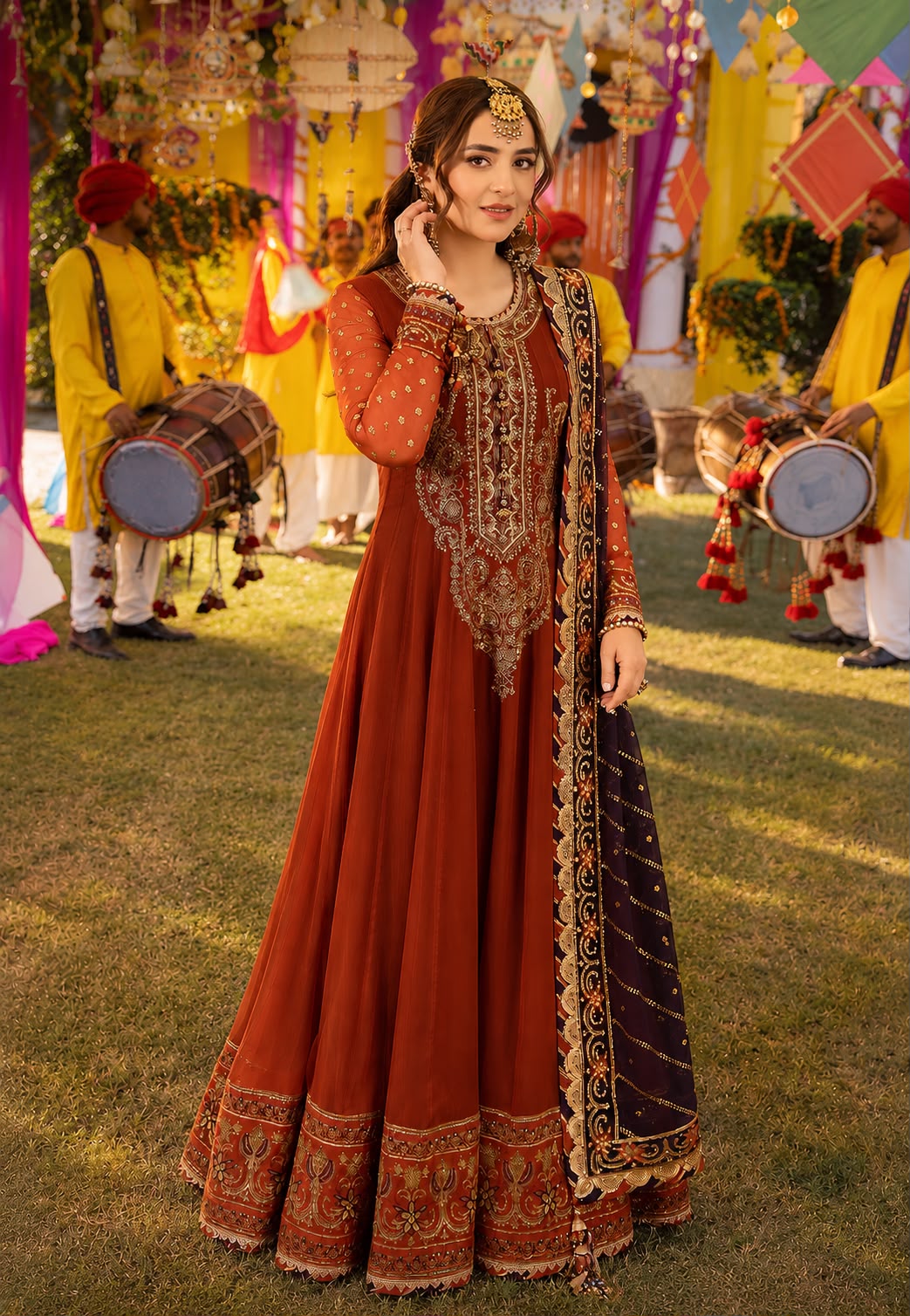 GINGER CHIFFON FROCK