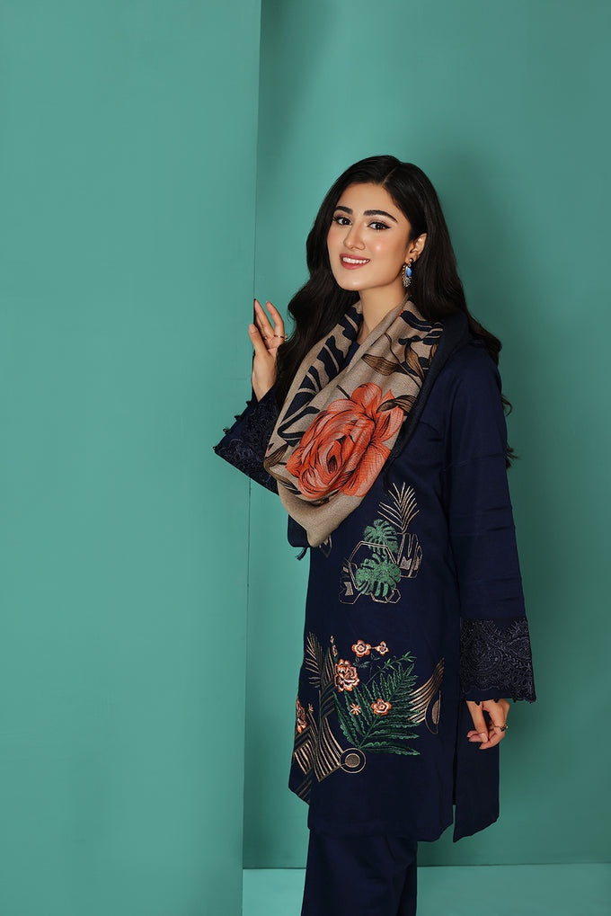 Dark Blue 3Pc Dhanak ZB-400