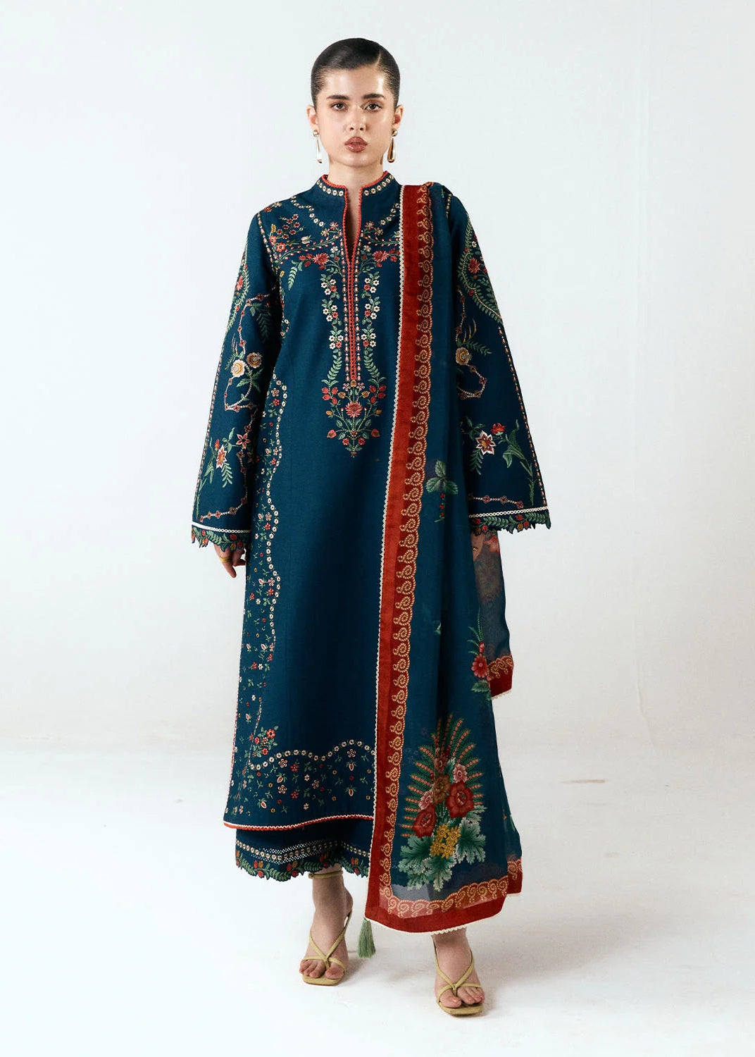 PERSIAN BLUE DHANAK 3pc ZB-1156
