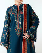 PERSIAN BLUE DHANAK 3pc ZB-1156