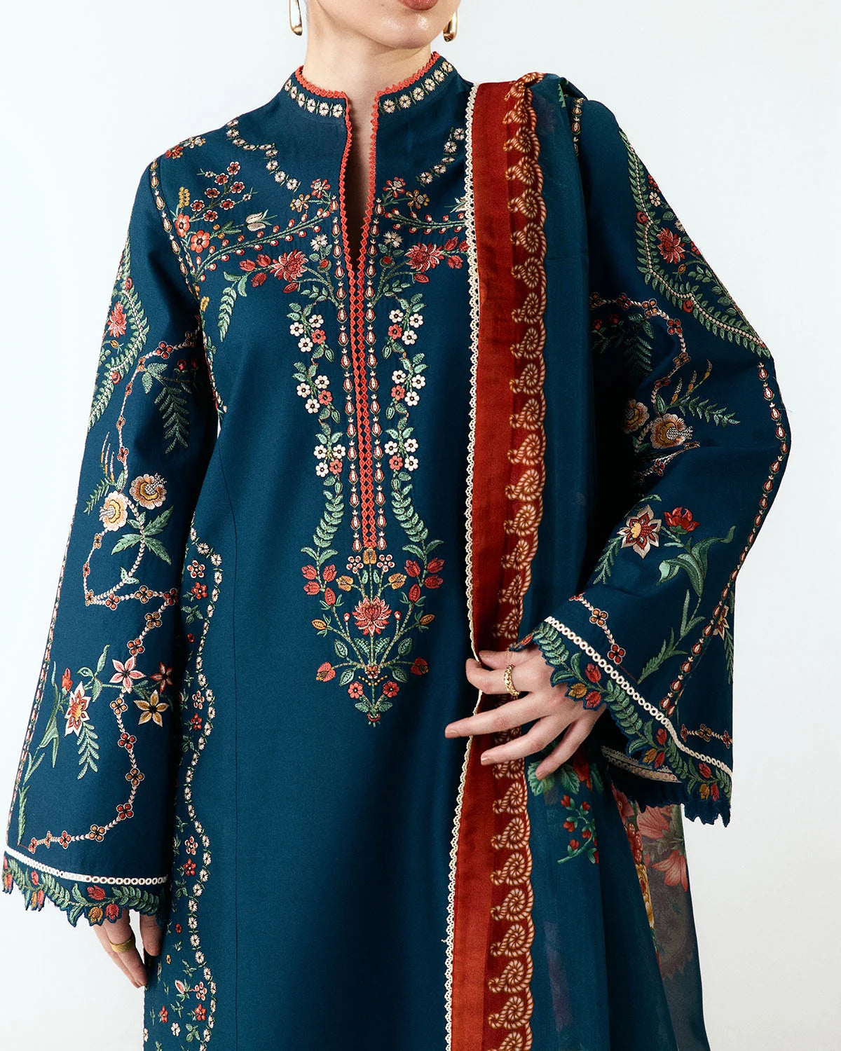 PERSIAN BLUE DHANAK 3pc ZB-1156