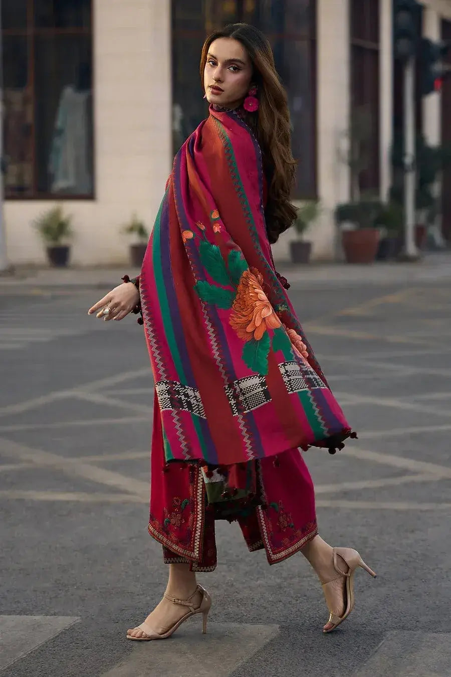 DEEP PINK DHANAK 3pc ZB-1190
