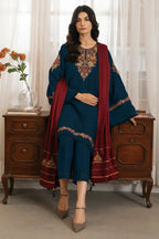CLASSIC BLUE DHANAK 3pc ZB-1187