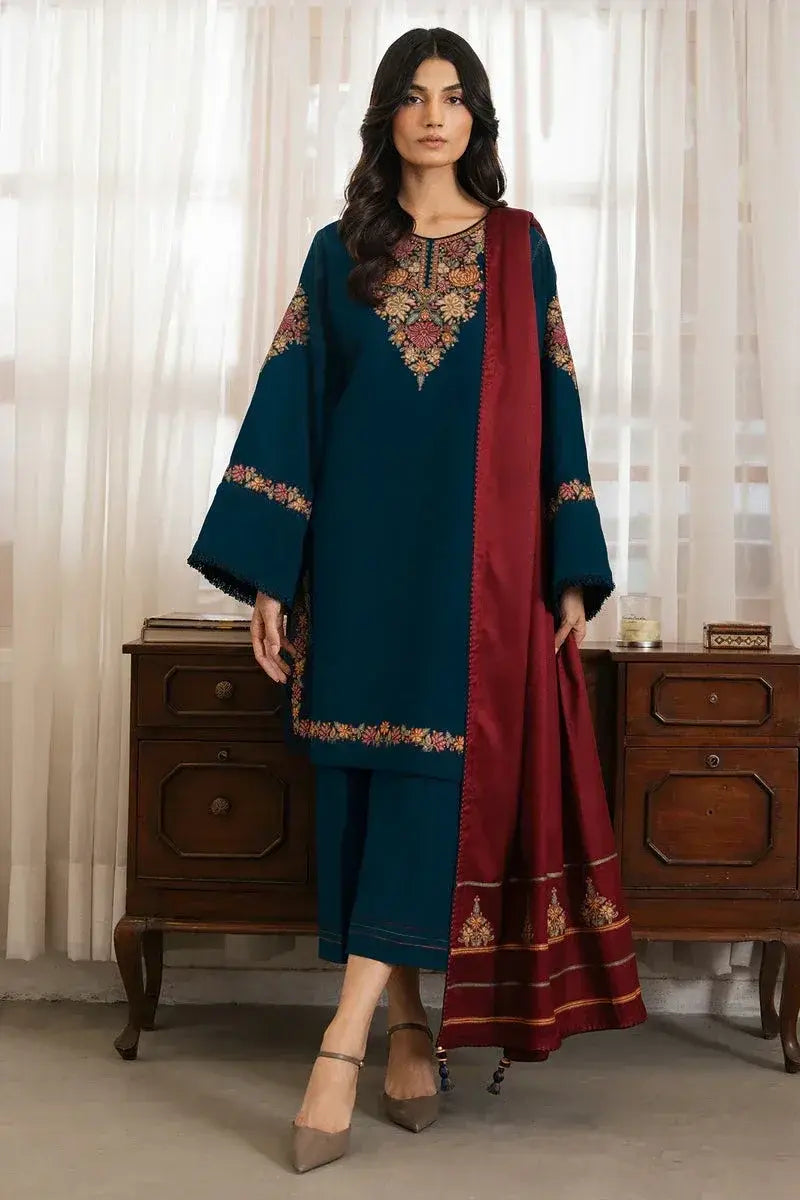 CLASSIC BLUE DHANAK 3pc ZB-1187
