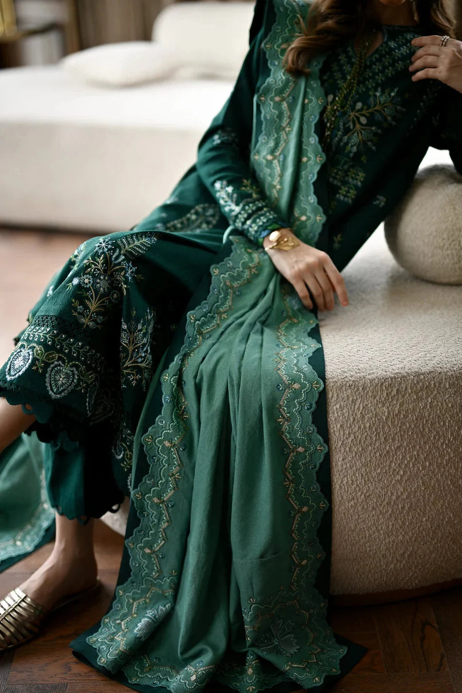 MYRTLE GREEN DHANAK 3pc ZB-1178