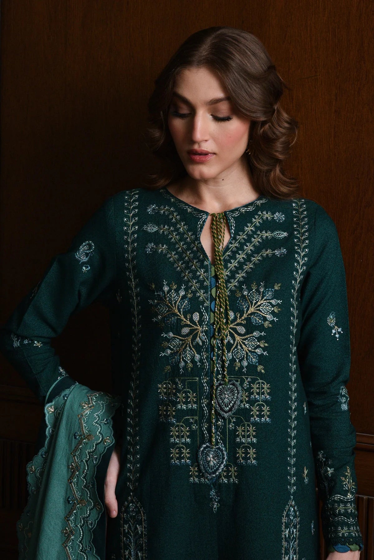 MYRTLE GREEN DHANAK 3pc ZB-1178