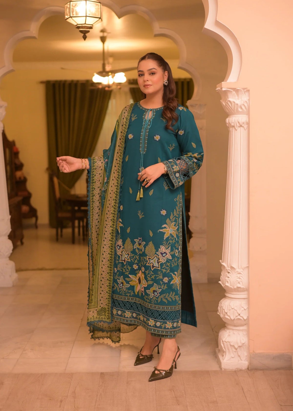 SEA BLUE DHANAK 3pc ZB-1225