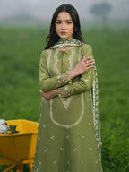 APPLE GREEN DHANAK 3pc ZB-1229