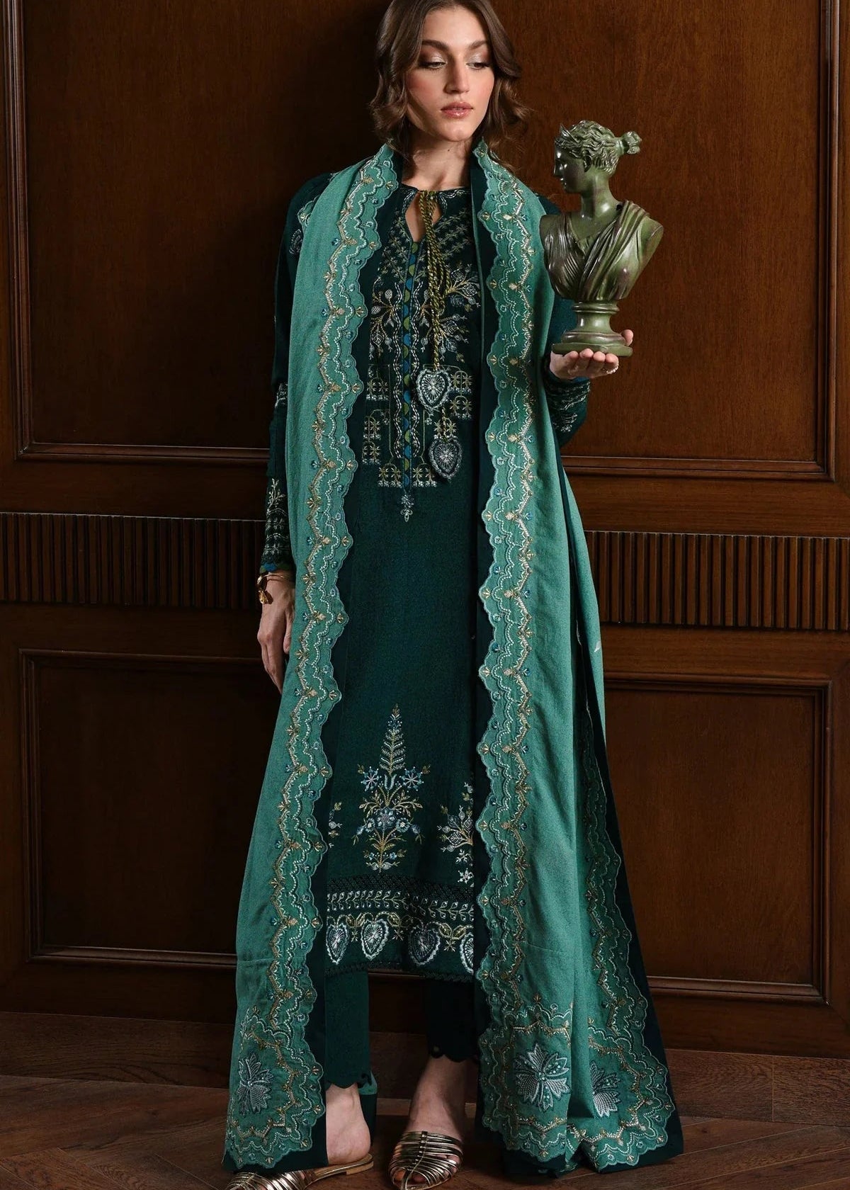 MYRTLE GREEN DHANAK 3pc ZB-1178