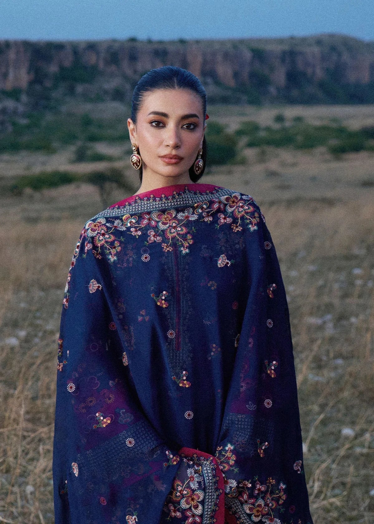 ROYAL BLUE DHANAK 3pc ZB-1171