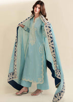 BABY BLUE DHANAK 3pc ZB-1208 (Copy)