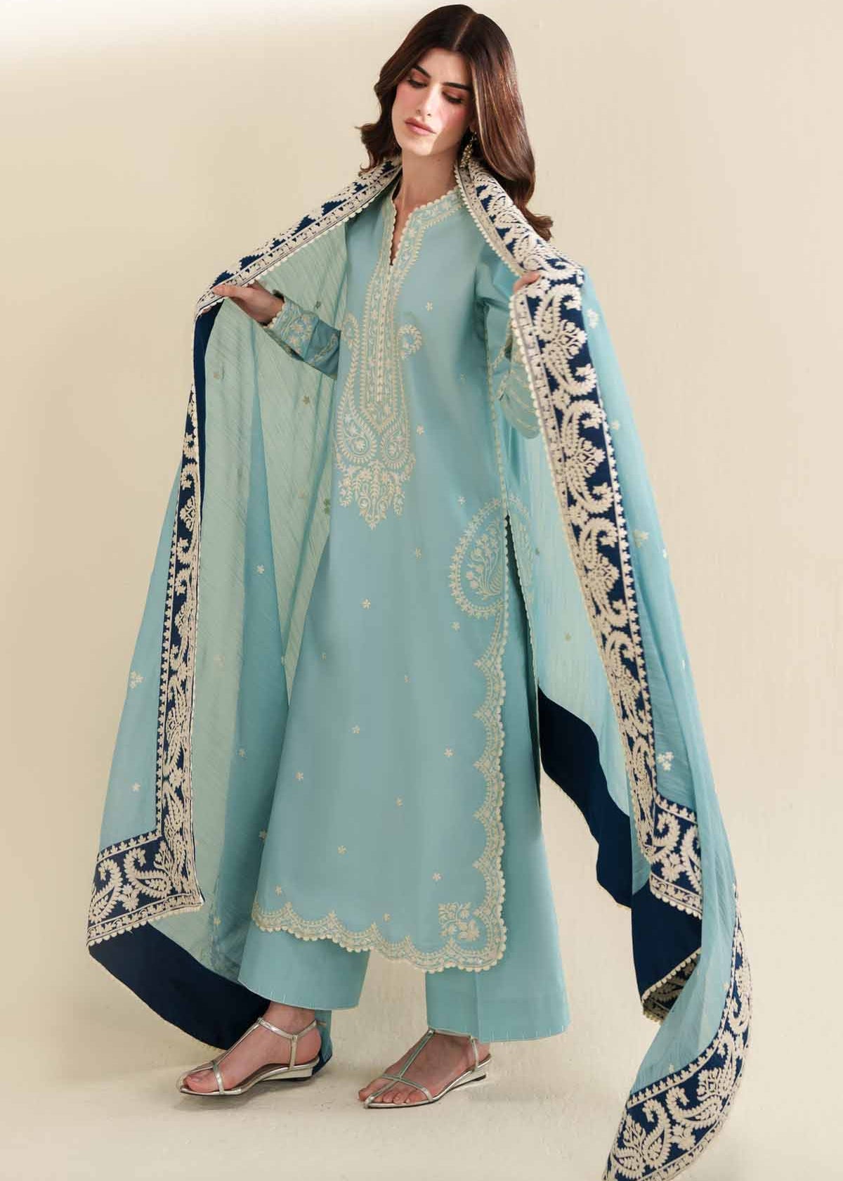 BABY BLUE DHANAK 3pc ZB-1208 (Copy)