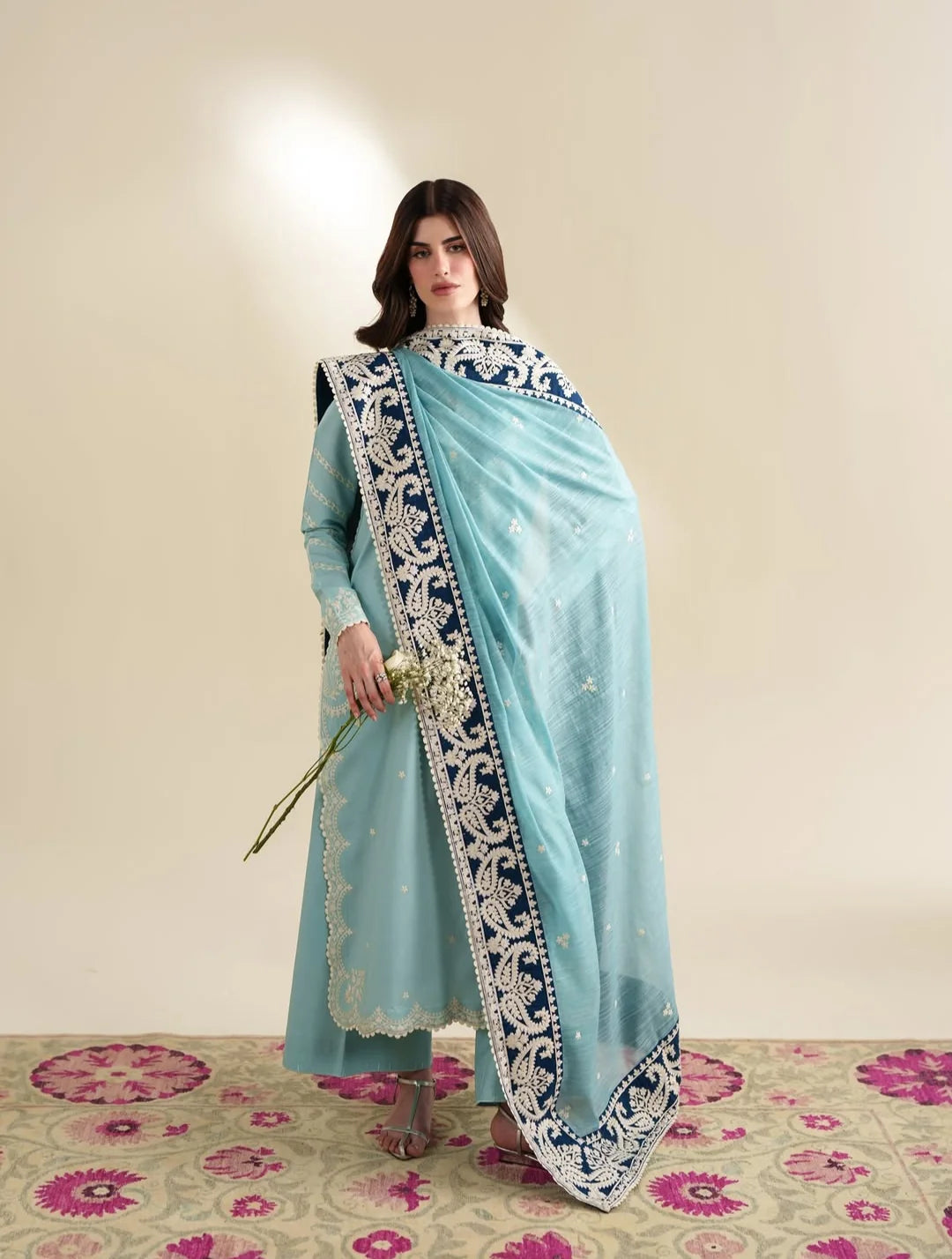 BABY BLUE DHANAK 3pc ZB-1208 (Copy)