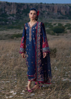 ROYAL BLUE DHANAK 3pc ZB-1171