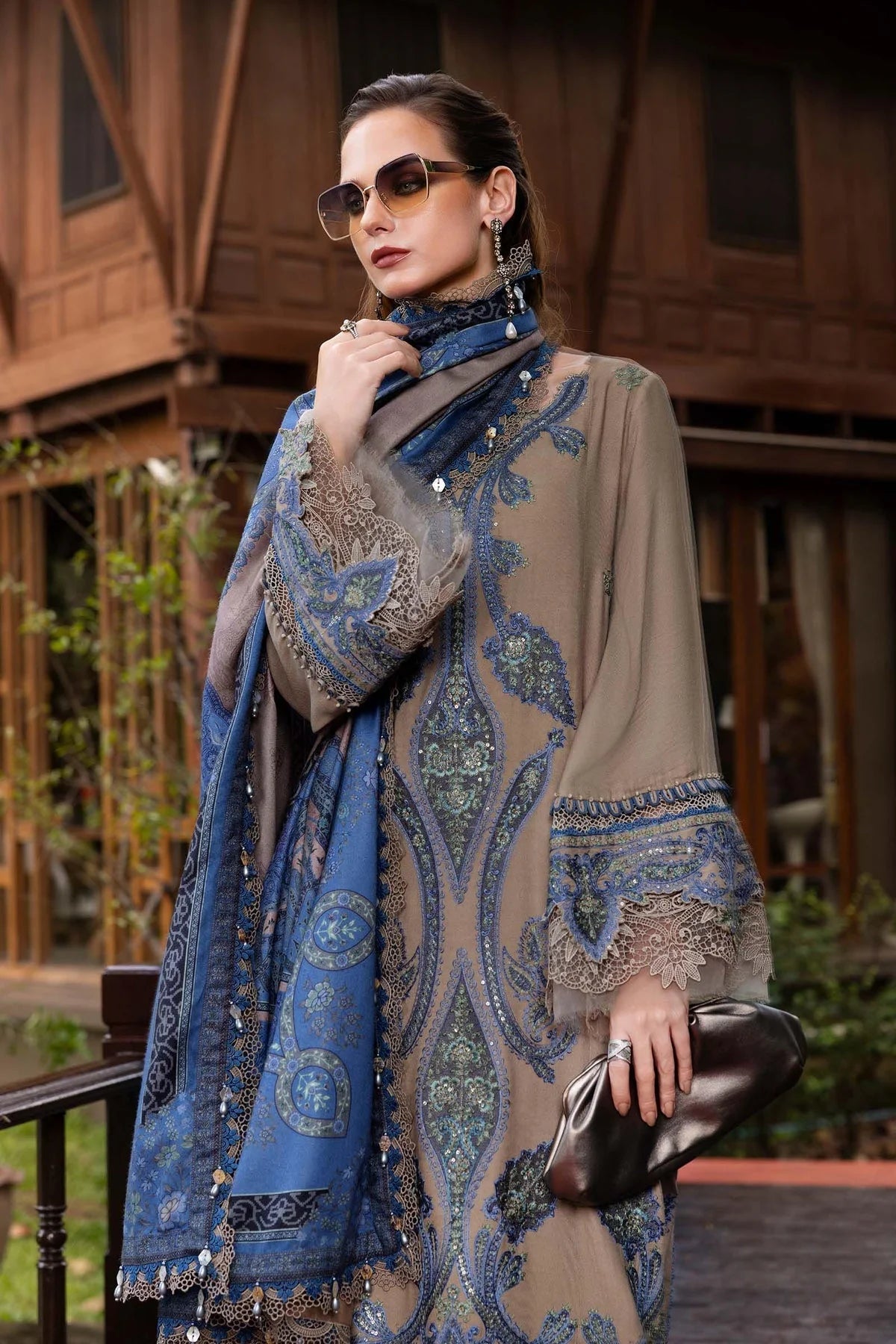 PIGEON GRAY DHANAK 3pc ZB-1163