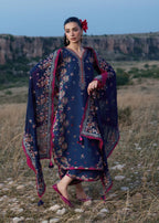 ROYAL BLUE DHANAK 3pc ZB-1171
