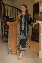SALMON BLACK DHANAK 3pc ZB-1202