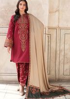 RUBY RED DHANAK 3pc ZB-1211